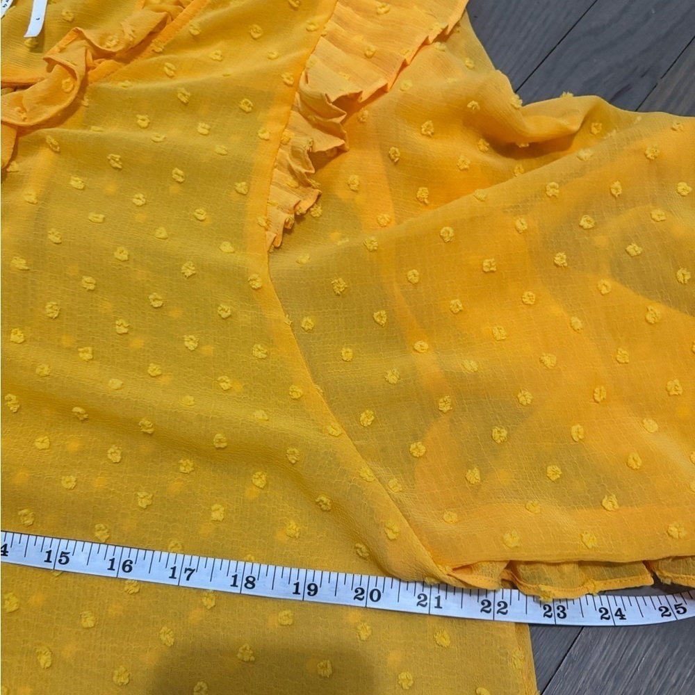 Anthropologie Haida Ruffle Peasant Top Yellow. Large - Picture 7 of 10